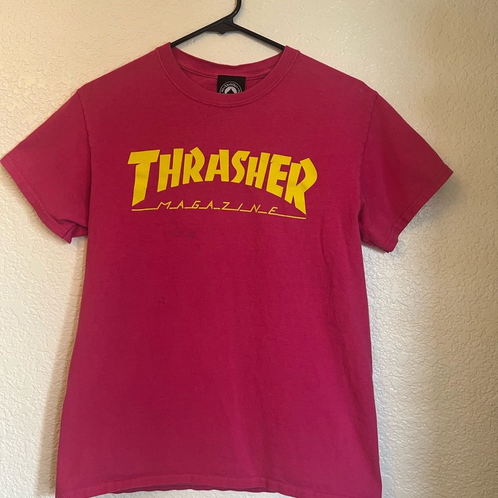 Thrasher Magenta and Yellow Short Sleeve Tee